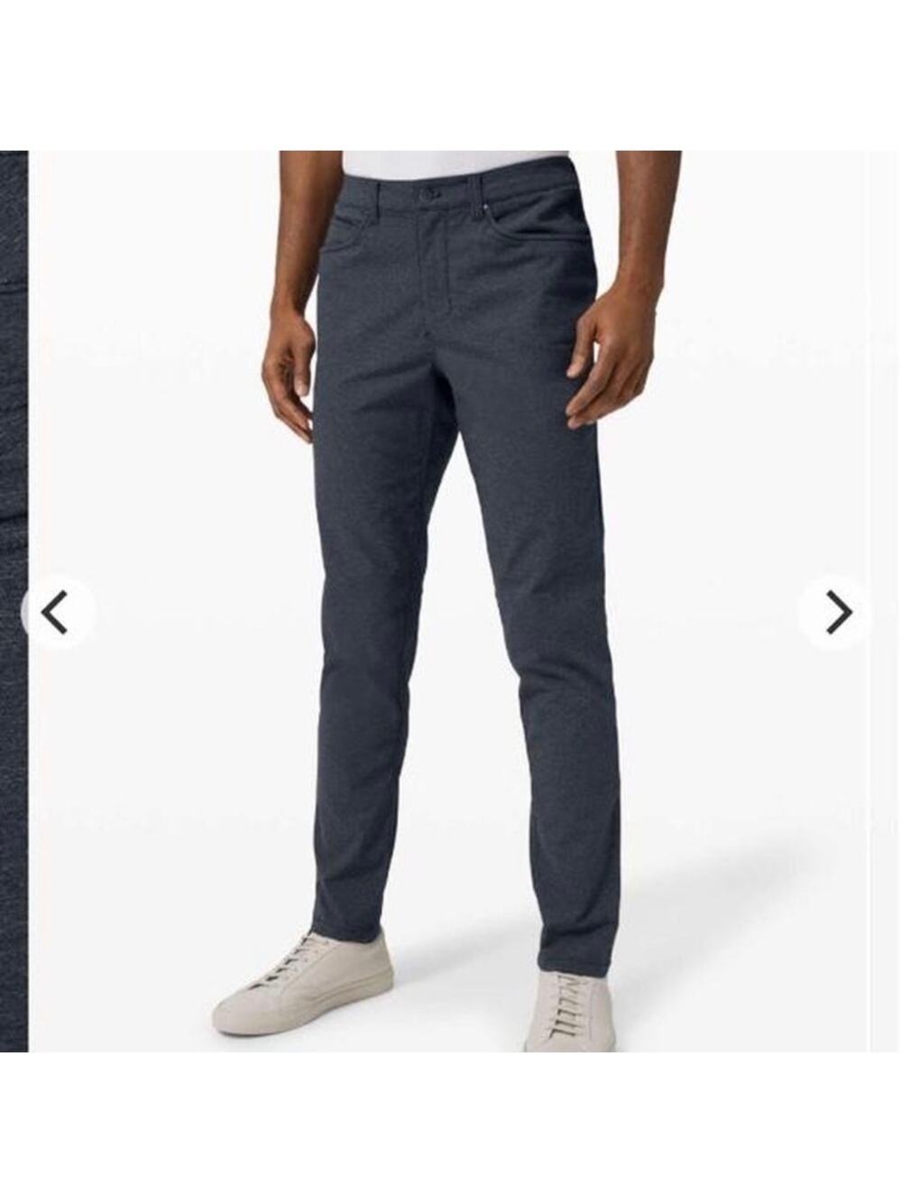 Lululemon Pants Mens 34 Blue ABC Slim Tech Canvas Casual Stretch Cotton Work